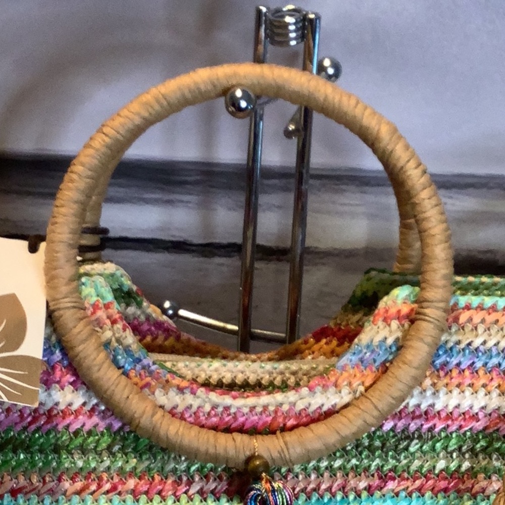 Cappelli Straworld Multicolor Straw Bag W/Braided Strap - Picture 6 of 10